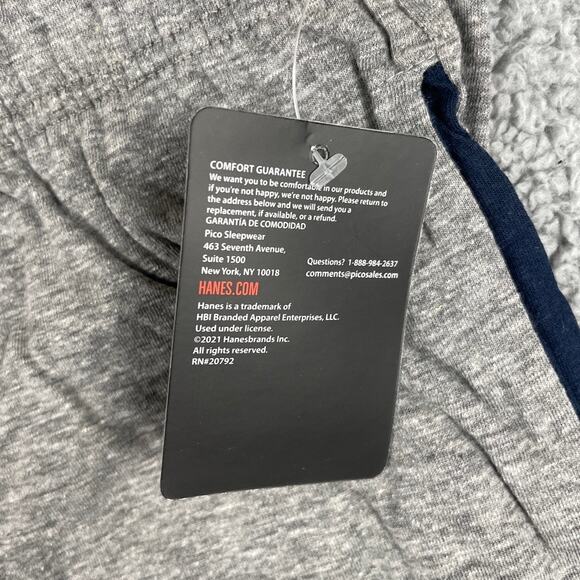 Hanes Men's 3XL Grey Blue 2-Pack Cotton Knit Shorts Waistband & Pockets - Picture 4 of 13